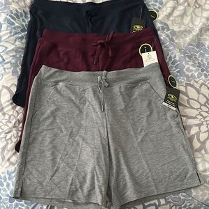 Women's Gray, burgundy and Navy Blue bundle of Shorts